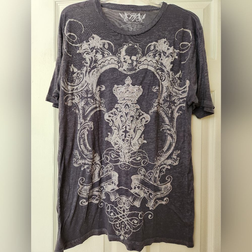 HP Men's Gray Graphic T-Shirt, Size L